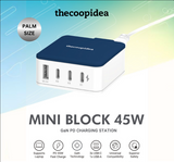 thecoopidea Mini Block GaN 45W PD Charging Station 3 TYPE-C Port & 1 USB-A Port