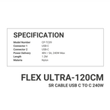 thecoopidea Flex Ultra 1.2m SR USB C to C 240W Cable