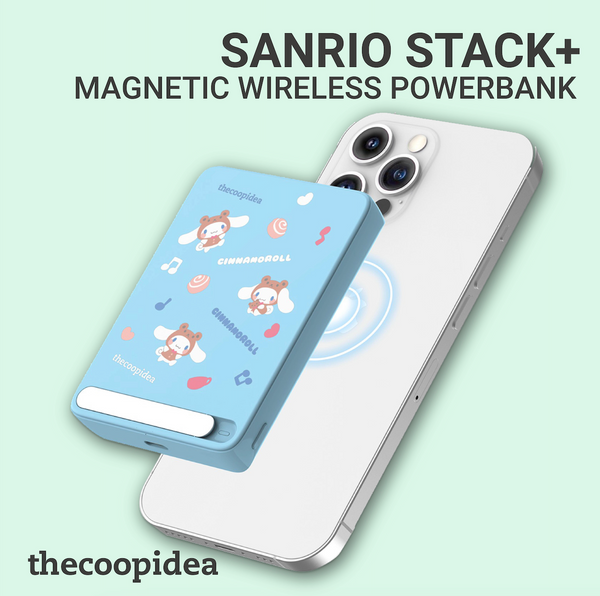 thecoopidea Sanrio STACK+ Magnetic Wireless 5000mAh Powerbank