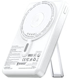 (3C Ver.)XPower M10R 7in1 10000mAh PD 3.0 Built-in Type-C PD / Lightning Cable + Wireless Charging + Power Bank with Stand