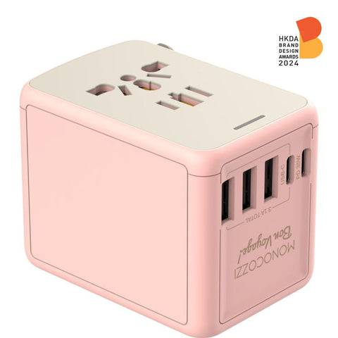 MONOCOZZI BON VOYAGE | Travel Adaptor with 35W with 3 x USB and 2 x USB-C PD Connector
