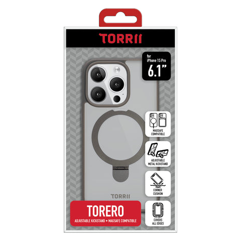 TORRII TORERO (Stand Case+MagSafe Compatible) for iPhone 15 Pro (6.1") / iPhone 15 Pro Max (6.7")
