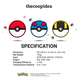 thecoopidea Pokemon Wireless Charging Pad Poke Ball Great Ball Ultra Ball