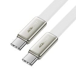 Acefast C24-03 Ultra-Thin Charging Data Cable USB-C to USB-C 60W (1.2m) - White