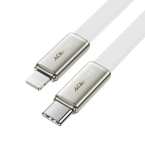 Acefast C24-01 Ultra-Thin Charging Data Cable USB-C to Lightning (1.2m) - White