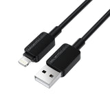 Acefast C26-02 USB-A to Lightning PVC Charging Data Cable (1.2m) - Black