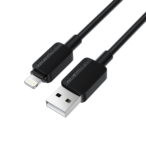 Acefast C26-02 USB-A to Lightning PVC Charging Data Cable (1.2m) - Black