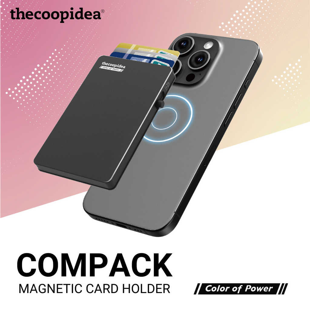 thecoopidea COMPACT Magnetic Card Holder - Black – McBay Pte Ltd
