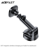 Acefast D47 Magnetic Wireless Charging Car Holder For Dashboard - Black