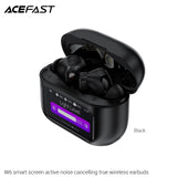 Acefast W6 Smart Screen Active Noise Cancelling True Wireless Earbuds - Black