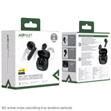 Acefast W2 Active Noise Cancelling True Wireless Eearbuds - Black