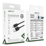 Acefast C26-04 USB-A to USB-C PVC Charging Data Cable (1.2m) - Black