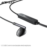 Acefast L12 USB-C Semi-In-Ear Karaoke Wired Earphones - Black