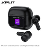 Acefast W6 Smart Screen Active Noise Cancelling True Wireless Earbuds - Black