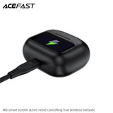 Acefast W6 Smart Screen Active Noise Cancelling True Wireless Earbuds - Black