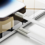Acefast C24-01 Ultra-Thin Charging Data Cable USB-C to Lightning (1.2m) - White