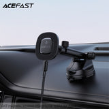 Acefast D47 Magnetic Wireless Charging Car Holder For Dashboard - Black