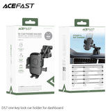 Acefast D57 One-Key Lock Car Holder For Dashboard And Windshield