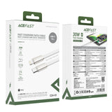 Acefast C24-01 Ultra-Thin Charging Data Cable USB-C to Lightning (1.2m) - White