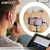 Acefast L12 USB-C Semi-In-Ear Karaoke Wired Earphones - Black