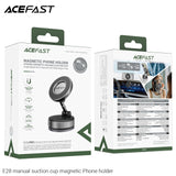 Acefast E28 Manual Suction Cup Magnetic Phone Holder - Black