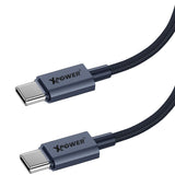 XPower CC60B 1.2m Aluminium Alloy 60W Type-C to Type-C Sync & Charge Cable