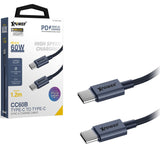 XPower CC60B 1.2m Aluminium Alloy 60W Type-C to Type-C Sync & Charge Cable