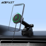 Acefast E52 QI2 25W Magnetic Wireless Charging Car Holder For Dashboard - Black