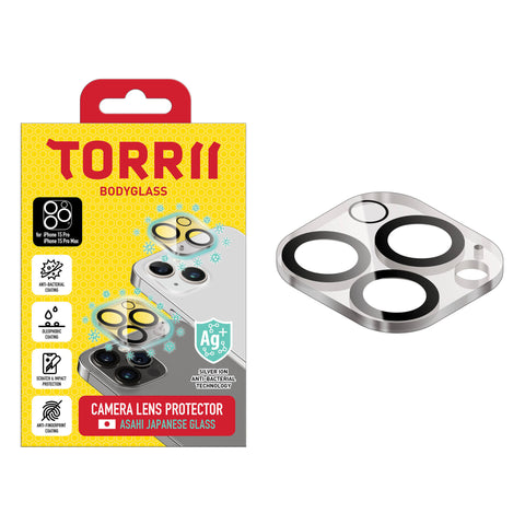 TORRII BODYGLASS Camera Lens Protector for iPhone 15 Pro / 15 Pro Max (Anti-bacterial Coating)