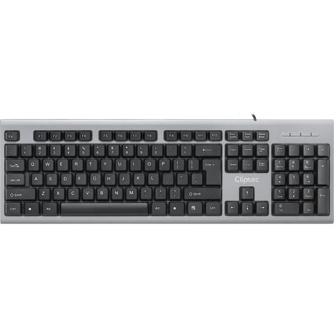 Cliptec RZK262 USB 104 Keys Keyboard And 2400DPI Silent Mouse Combo Set - Black