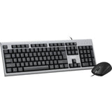 Cliptec RZK262 USB 104 Keys Keyboard And 2400DPI Silent Mouse Combo Set - Black
