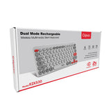 Cliptec RZK530 Dual Mode Rechargeable Wireless Multimedia Silent Keyboard - Grey