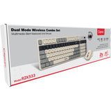 Cliptec RZK533 Dual Mode Wireless Multimedia Silent Keyboard And Mouse Combo Set - Blue