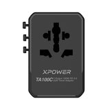XPOWER TA100C 7 Output PD 100W Gan Traver Adapter - Black