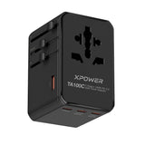 XPOWER TA100C 7 Output PD 100W Gan Traver Adapter - Black