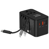 XPower TA70C Built-in Cable 70W PD+PPS GaN Travel Adaptor - Black