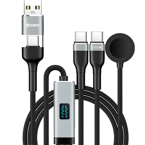 XPower Combo Watch CW1 6-in-1 Digital Display Charging Cable (1.2m)