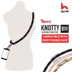 TORRII KNOTTY 8mm Rope Phone Strap compatible with most Phones and Case