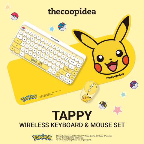 thecoopidea Pokémon TAPPY Wireless Keyboard & Mouse Set Pikachu
