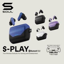 SOUL S-PLAY True Wireless earbuds for gaming and entertainment